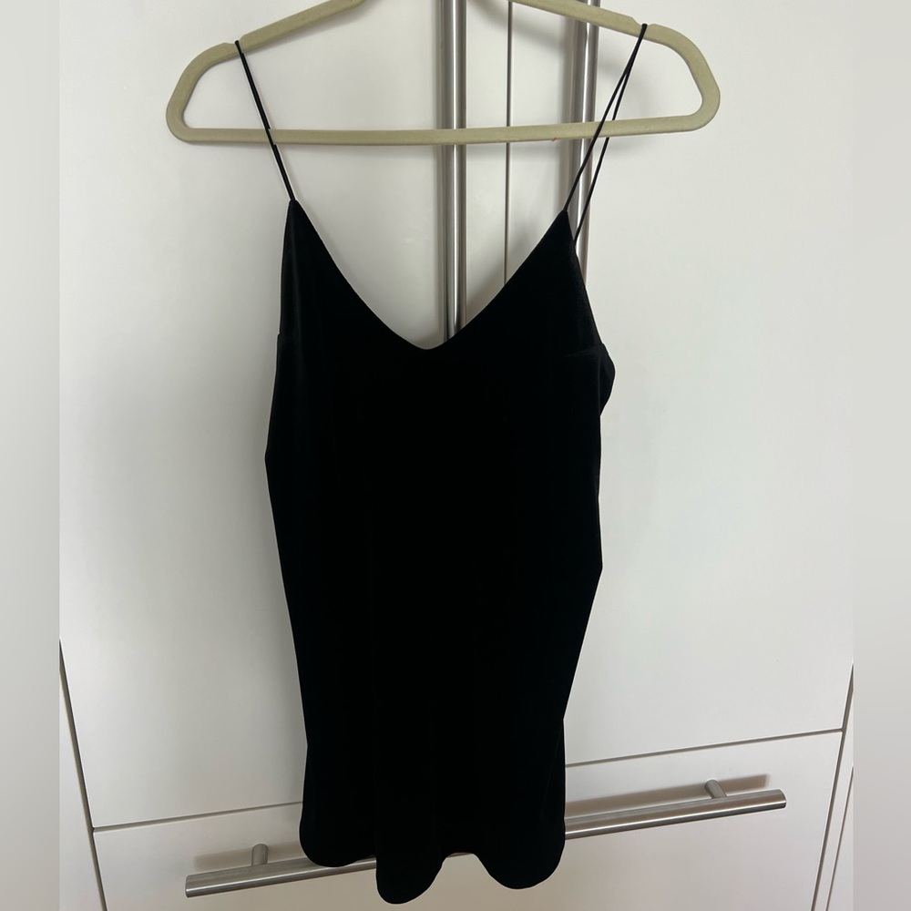 LBD - Little black velvet mini dress.